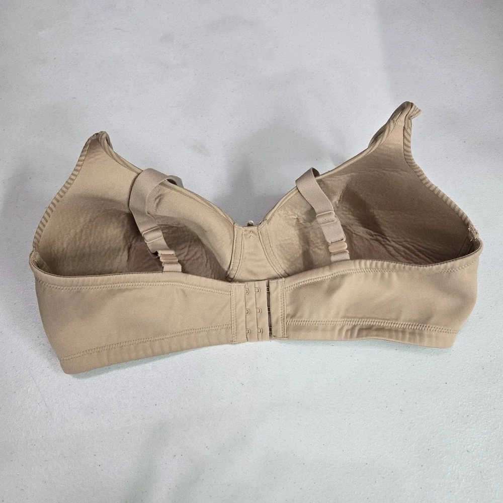 Vanity Fair Women Bra 36D Beige Striped‎ T Shirt Wireless Convertible